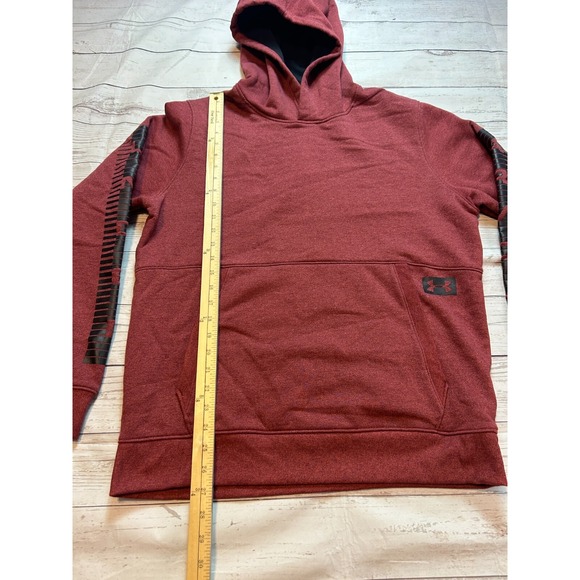 Under Armour Hoodie Red Cold Gear Threadborne Fitted Men's Size Large - Picture 5 of 10